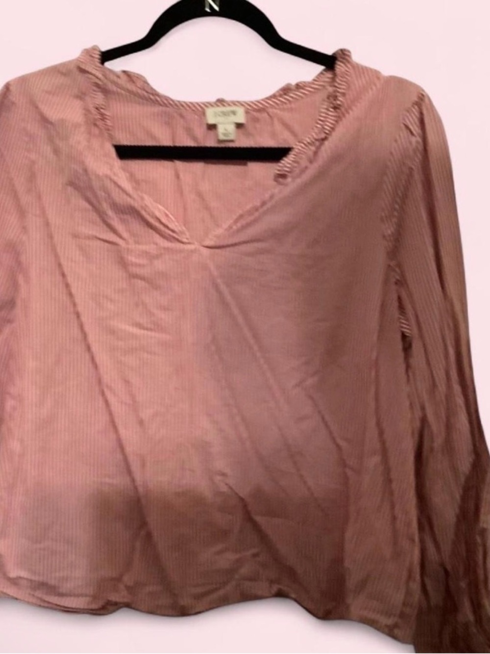 J. Crew Pink Striped Blouse